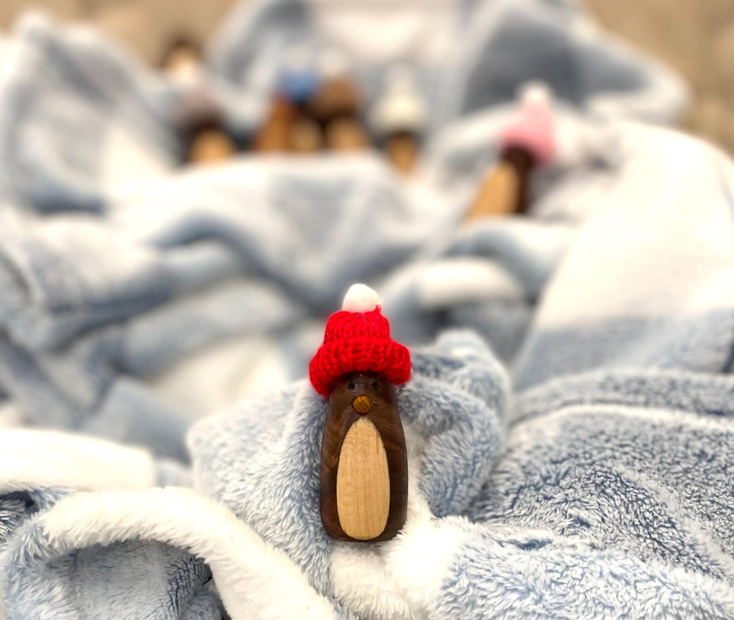 Wooden Penguin Decor