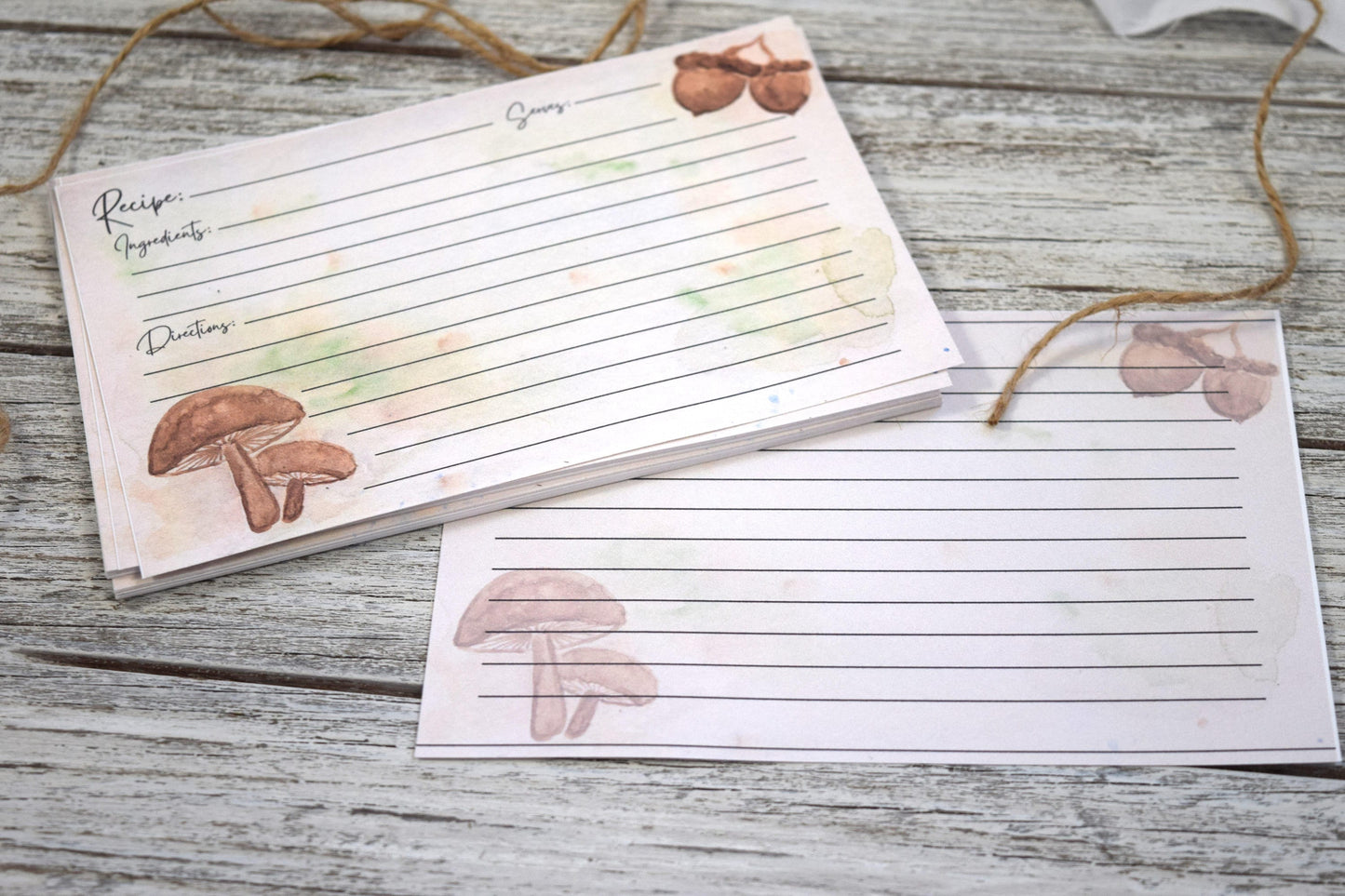 Mushroom Recipe Cards