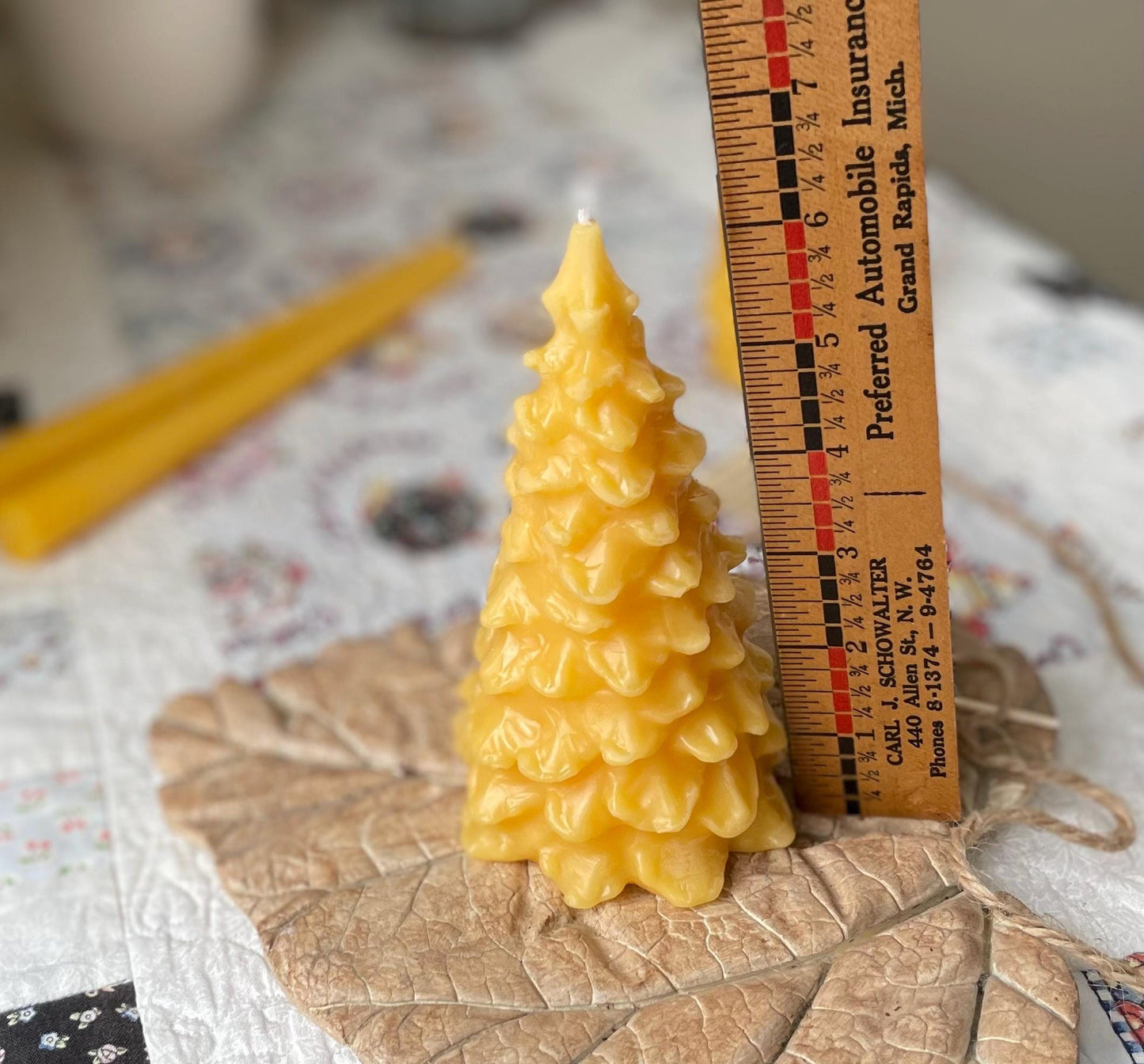 Beeswax Tree Shape Candle
