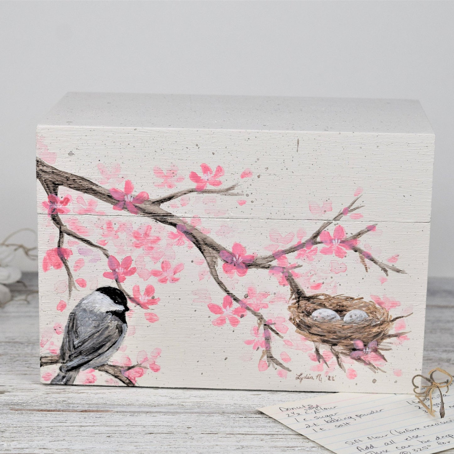 Peach Blossom Recipe Box