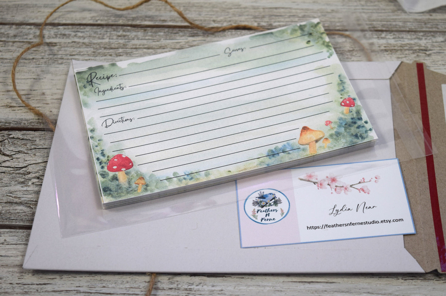 Woodland Mushroom Recipe Cards