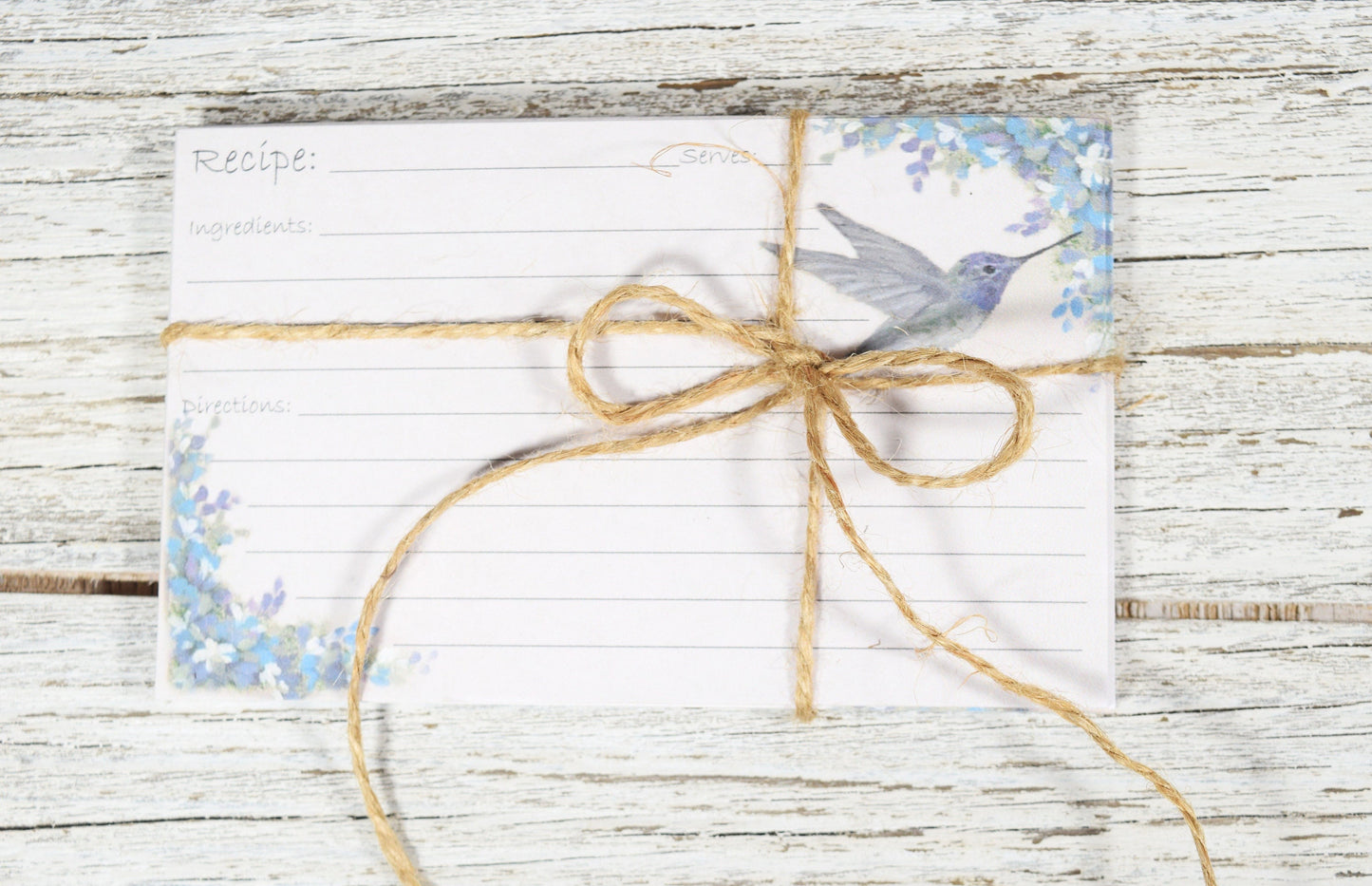 4"x6" Hummingbird Recipe Card