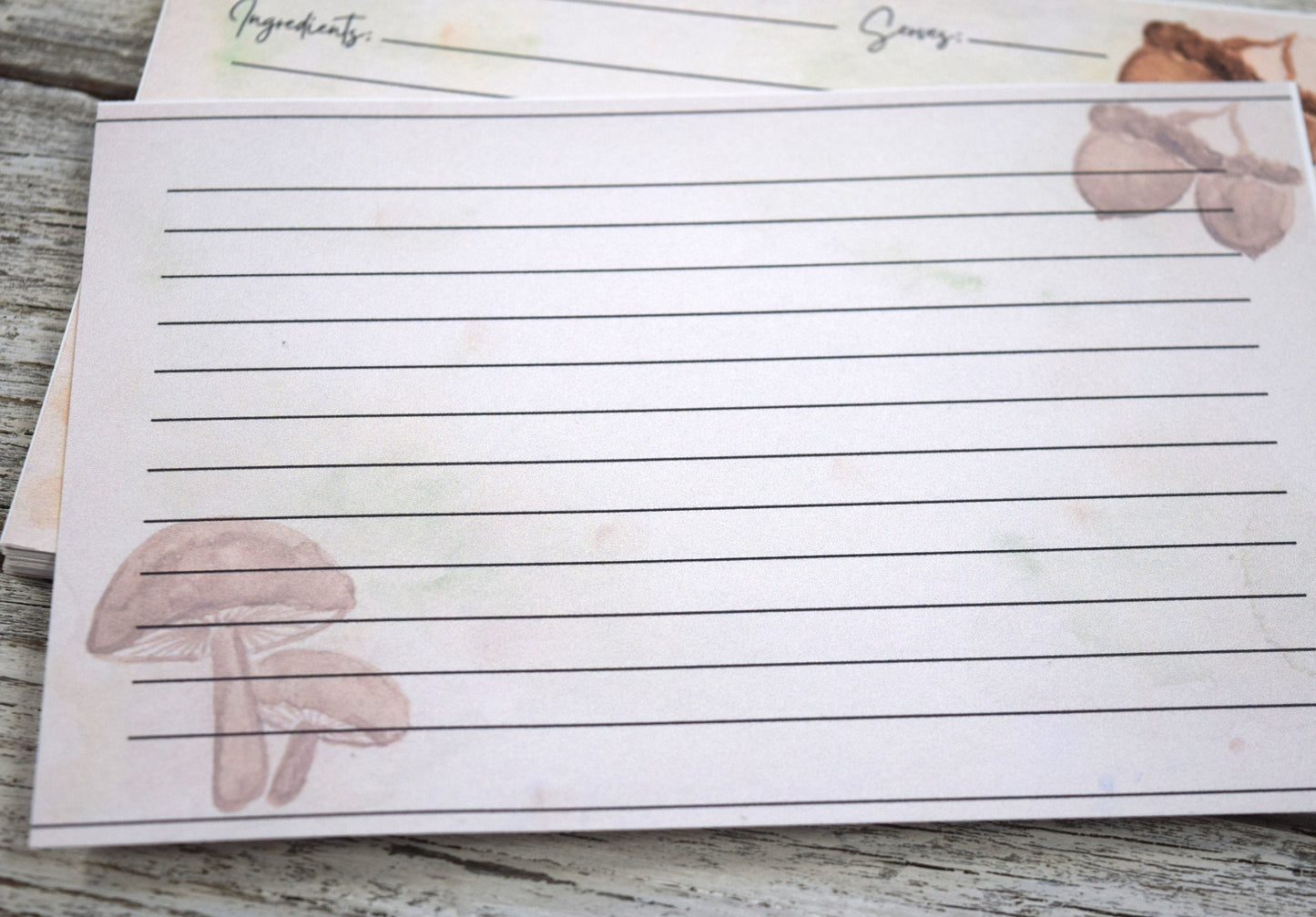 Mushroom Recipe Cards