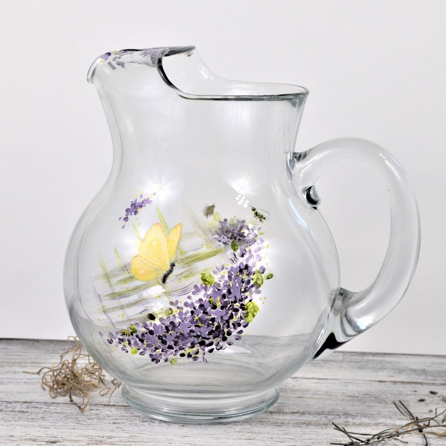 Lilac Glass Pitcher