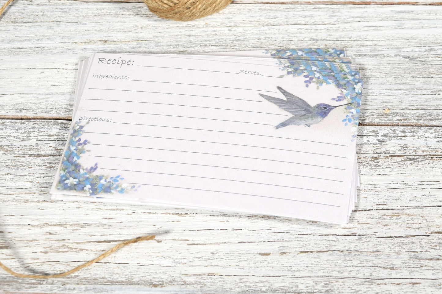 4"x6" Hummingbird Recipe Card