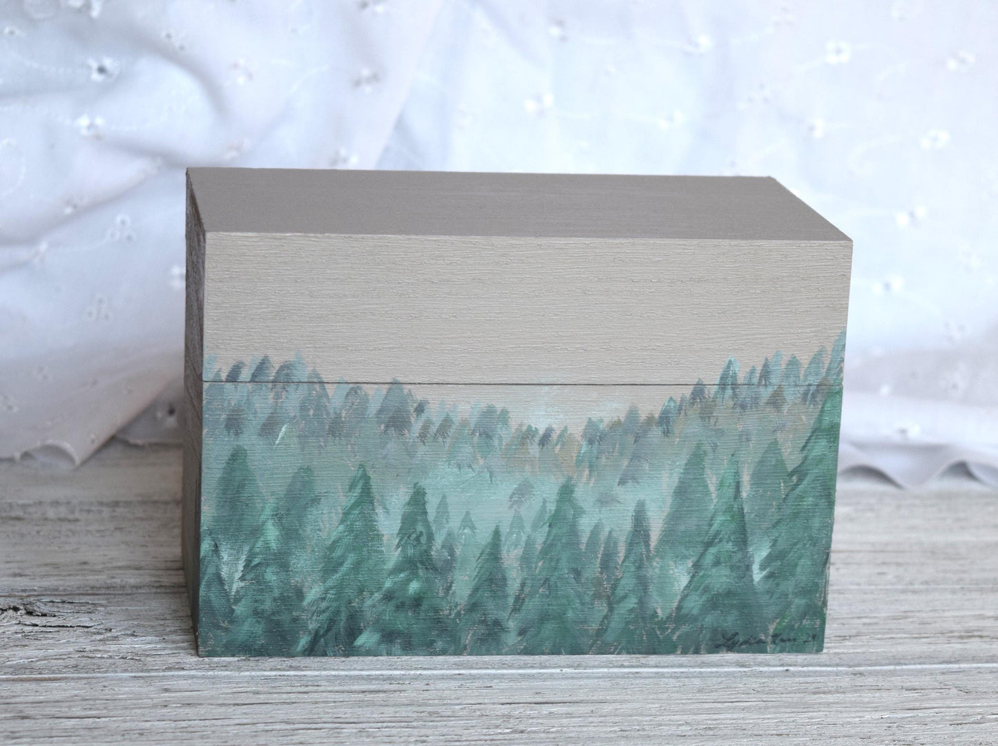 Pine Tree Recipe Box