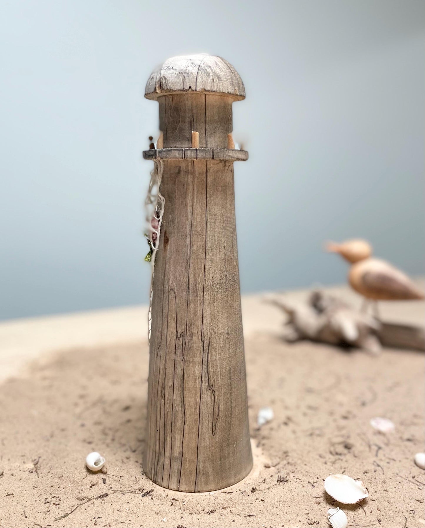 Weathered Driftwood Lighthouse