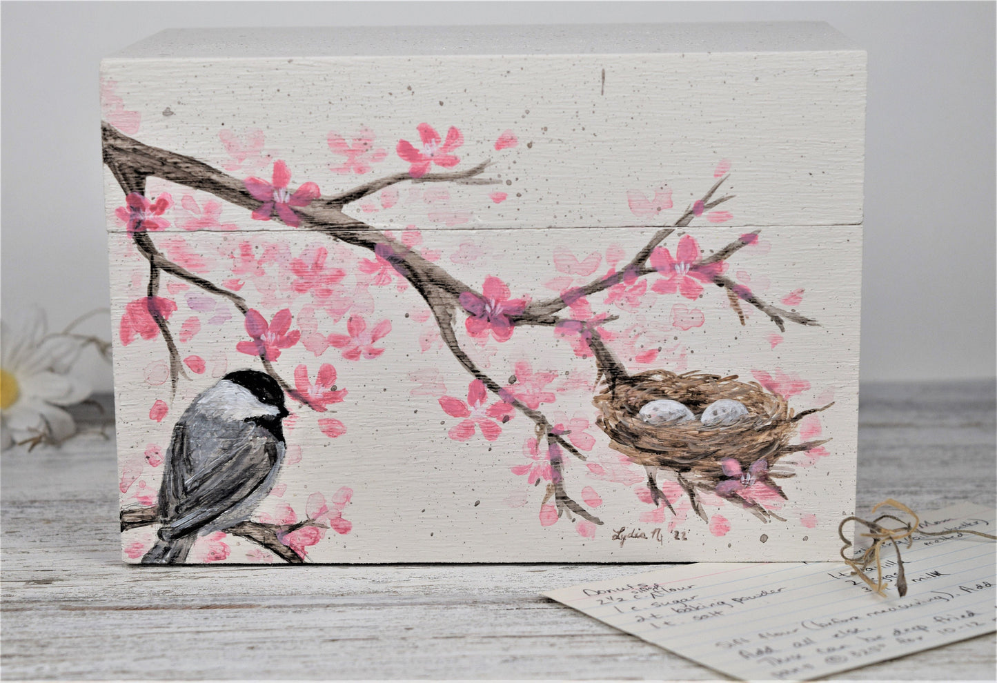 Peach Blossom Recipe Box