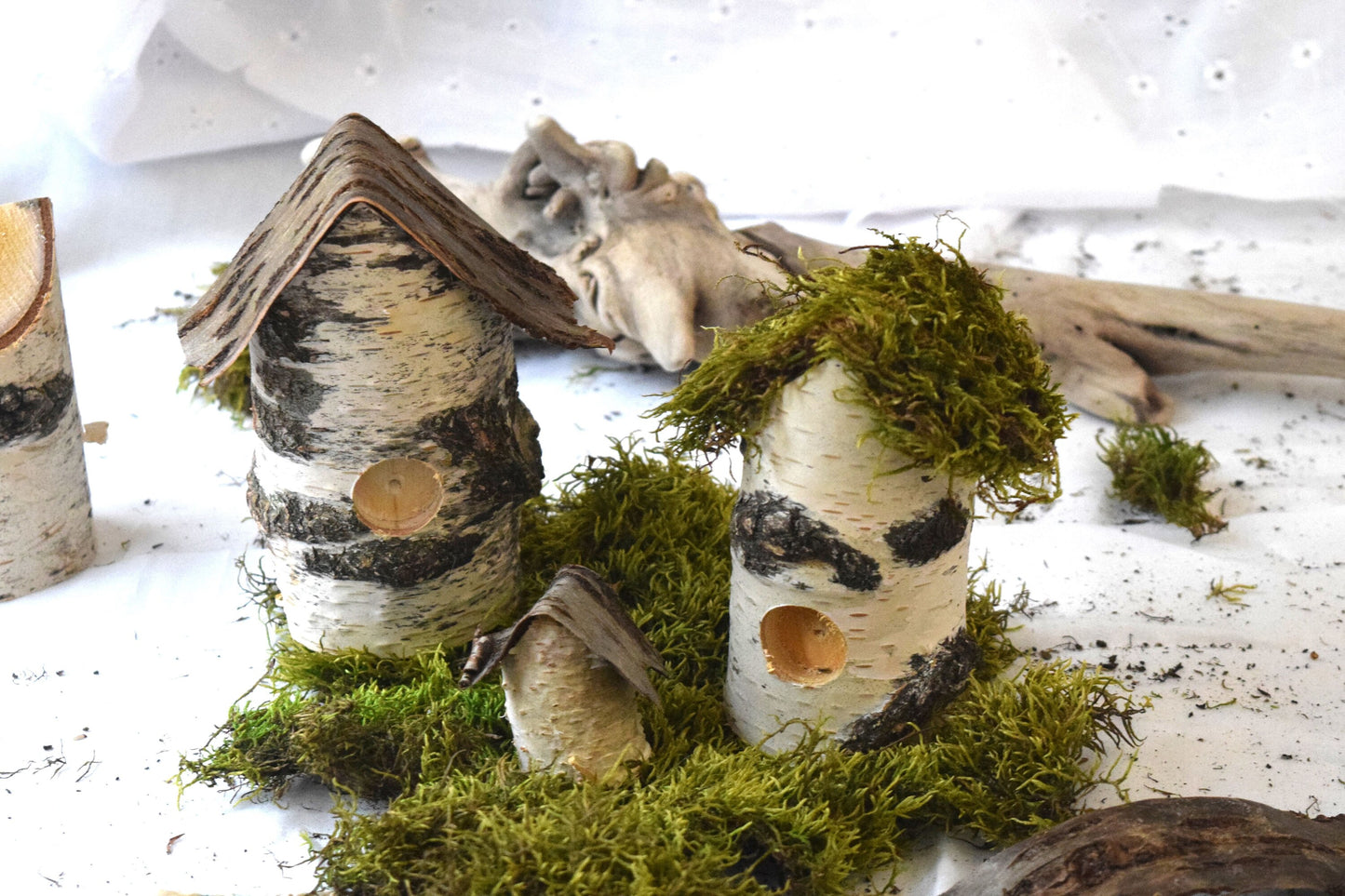 Decorative Birch Birdhouse