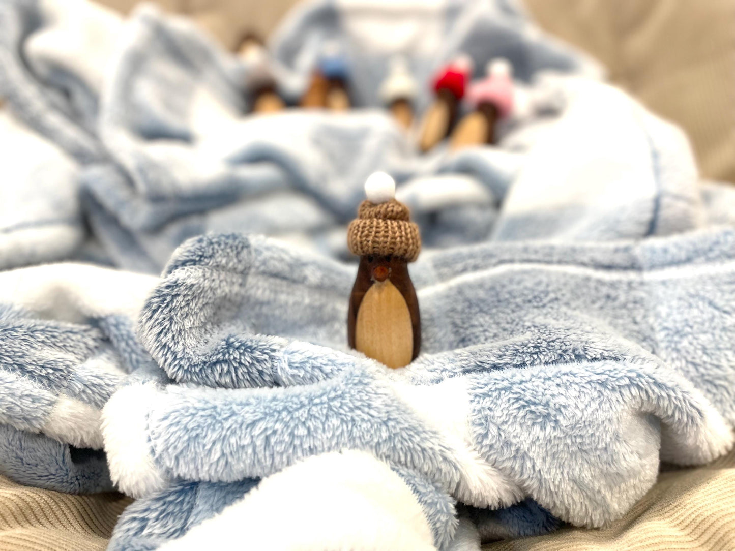Wooden Penguin Decor