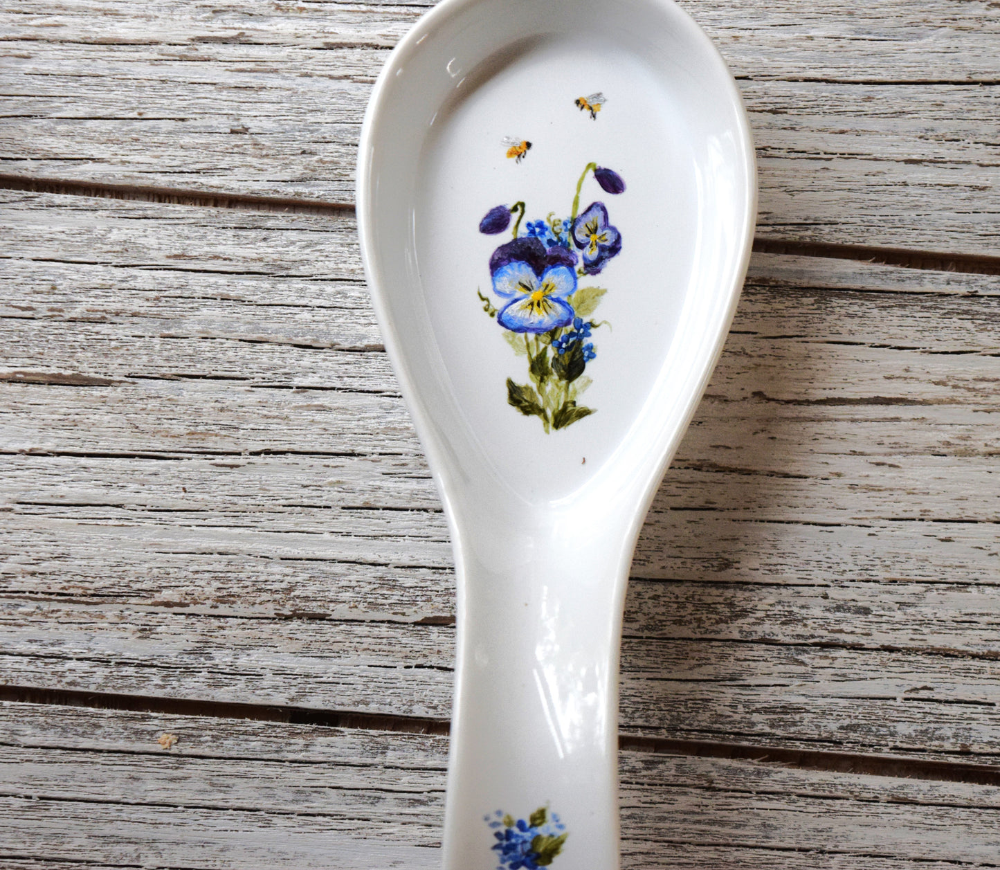Floral Ceramic Spoon Rest