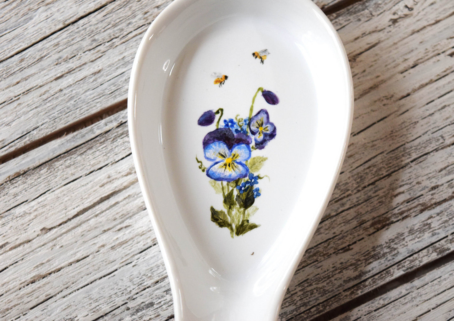 Floral Ceramic Spoon Rest