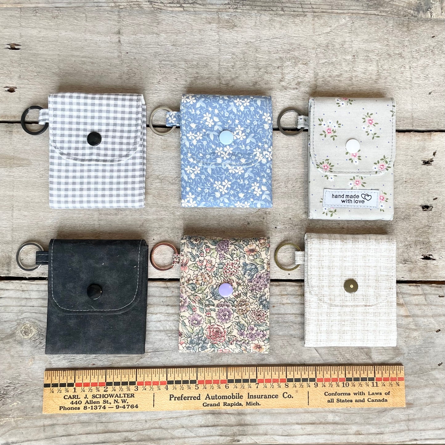 Card or Cash Keyring Pouch