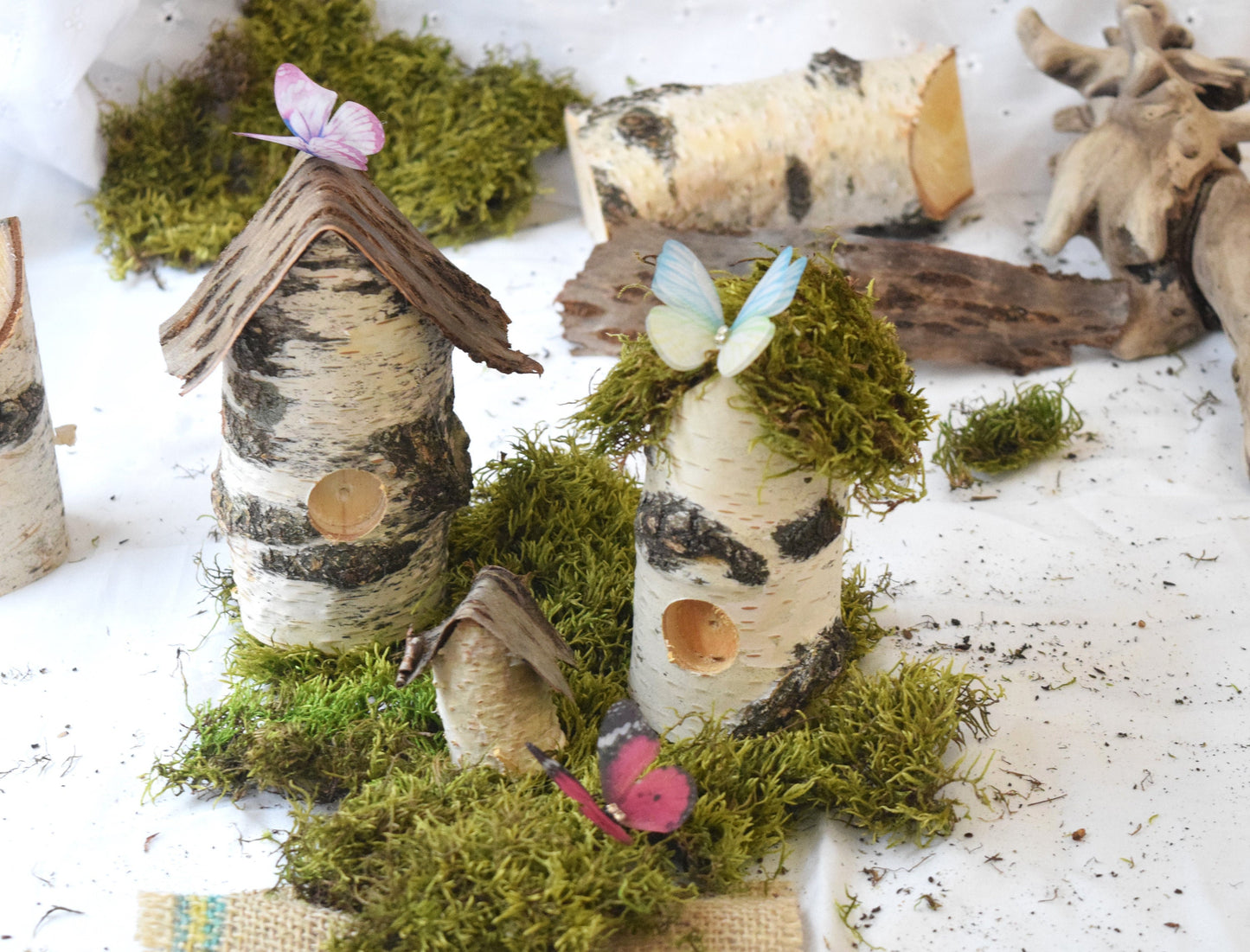 Decorative Birch Birdhouse