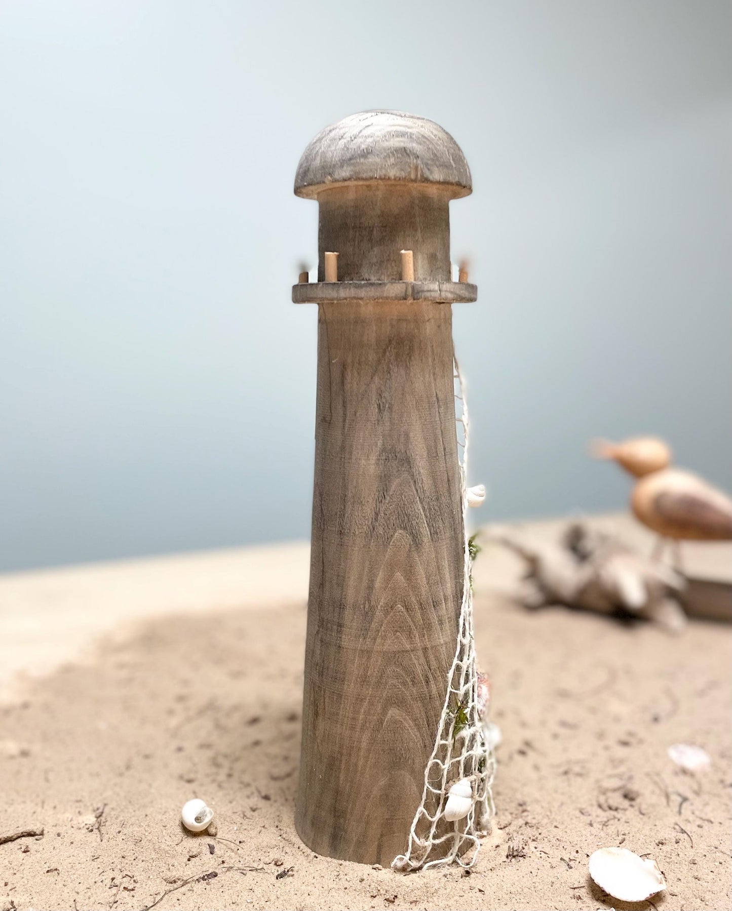 Weathered Driftwood Lighthouse