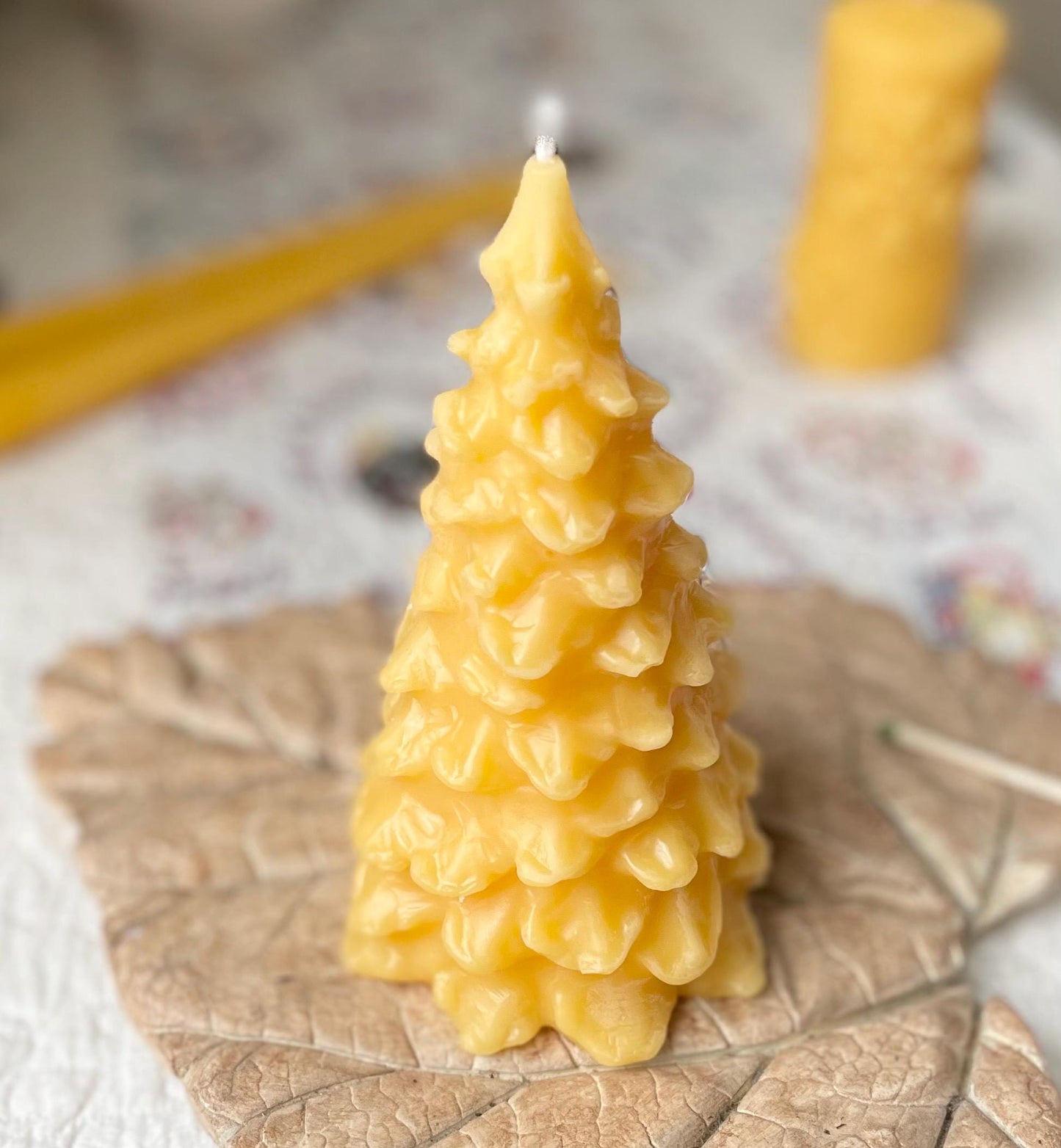 Beeswax Tree Shape Candle