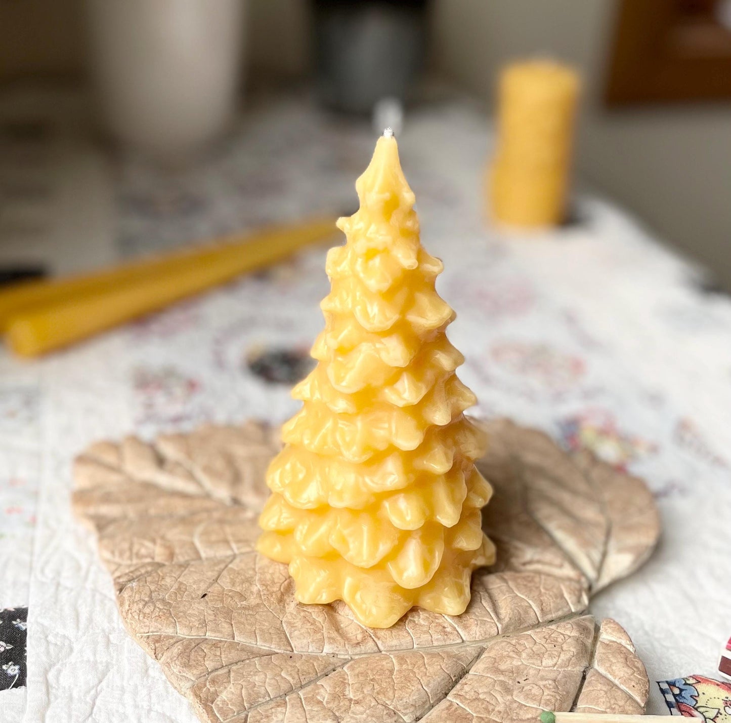 Beeswax Tree Shape Candle