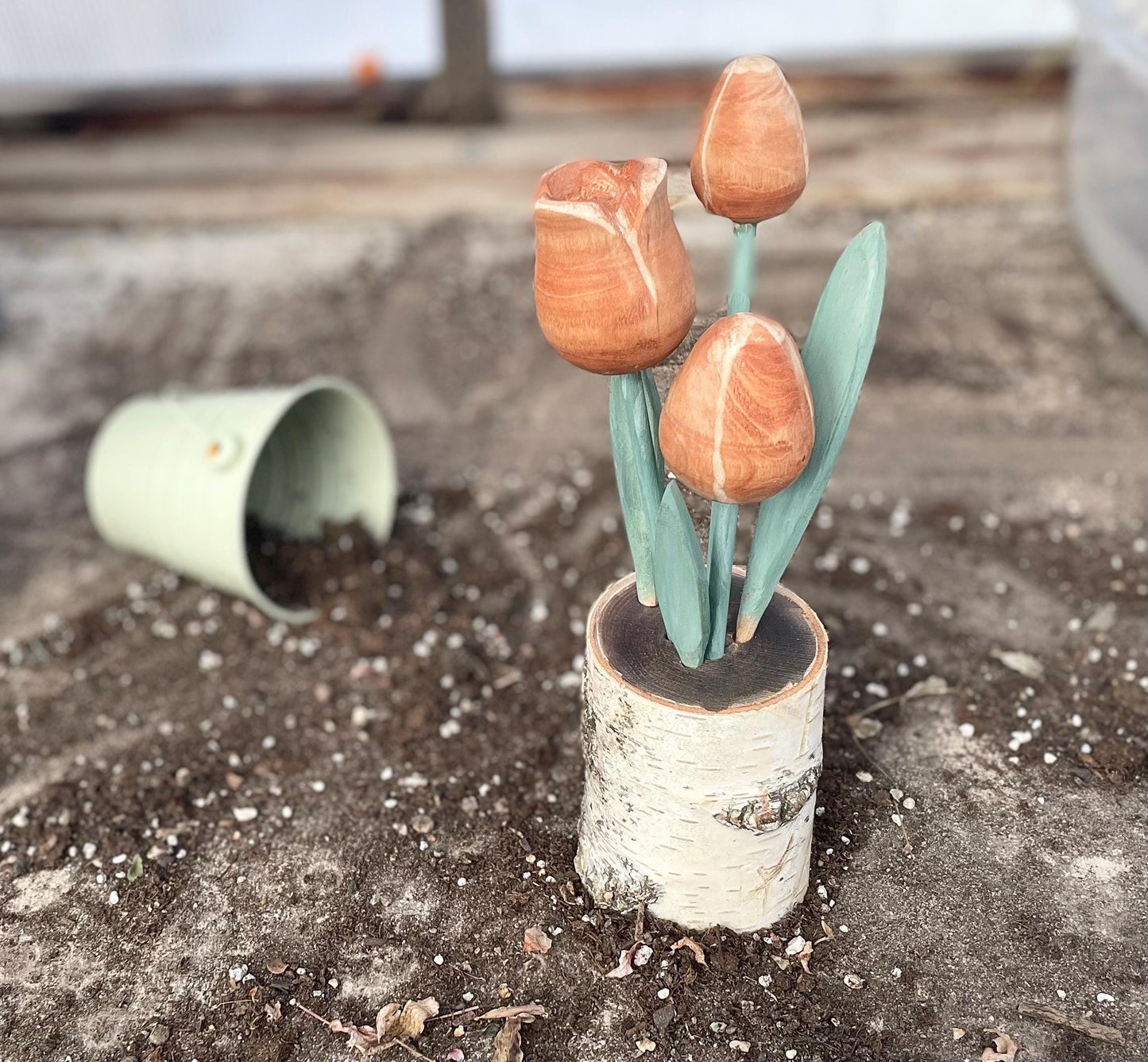 Handmade Wood Tulip