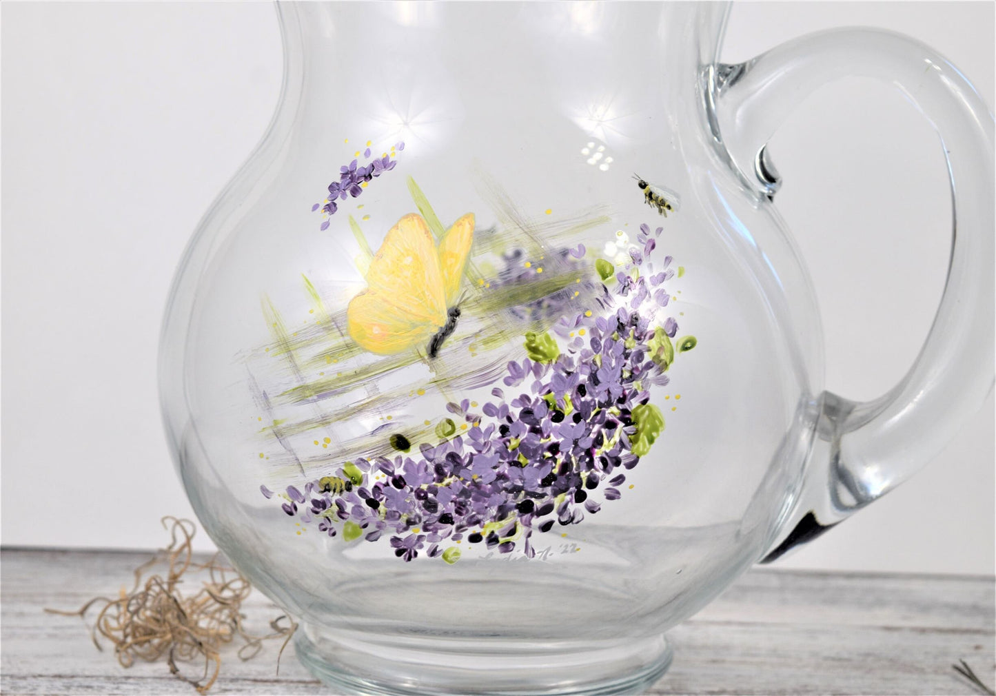 Lilac Glass Pitcher