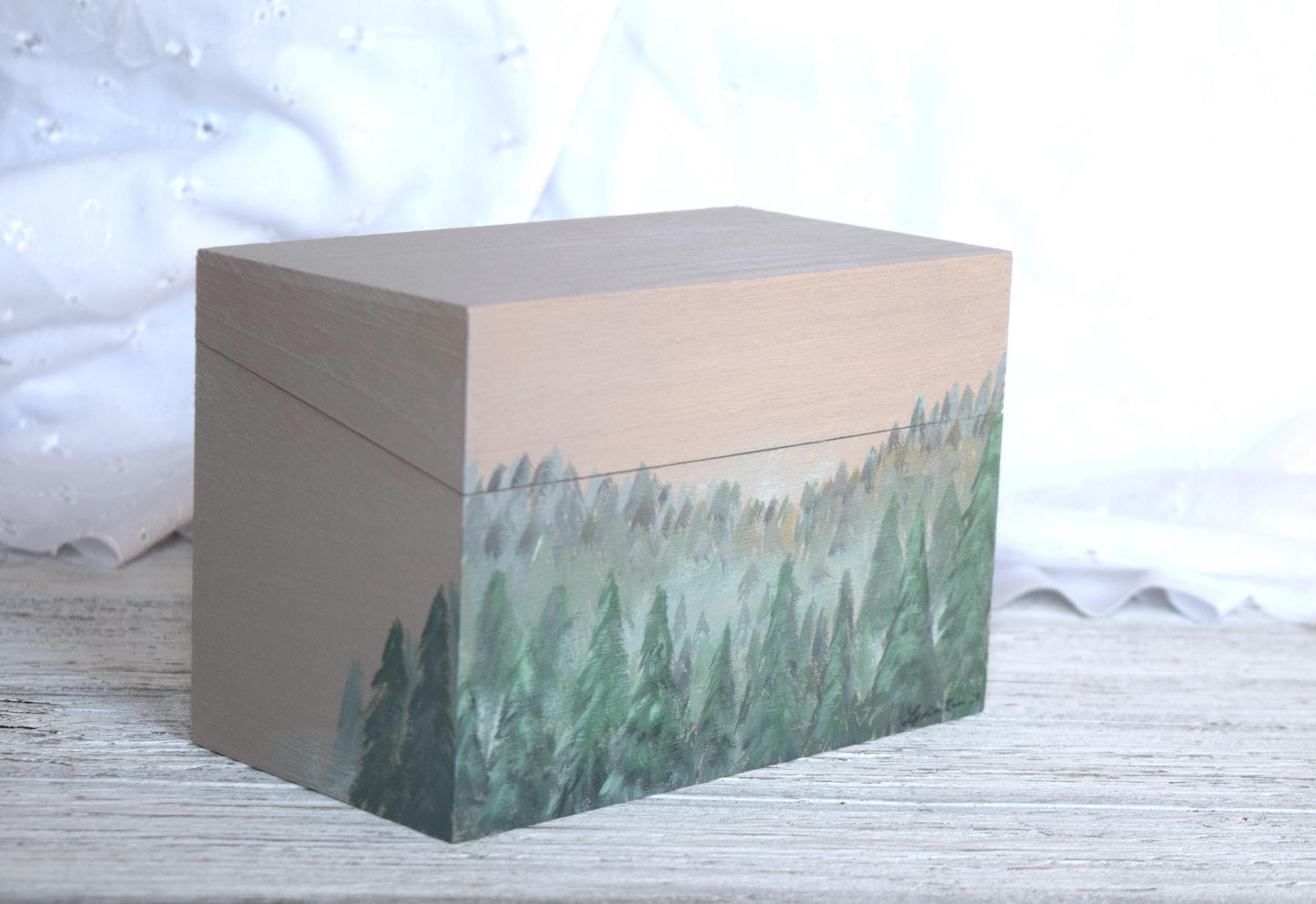 Pine Tree Recipe Box