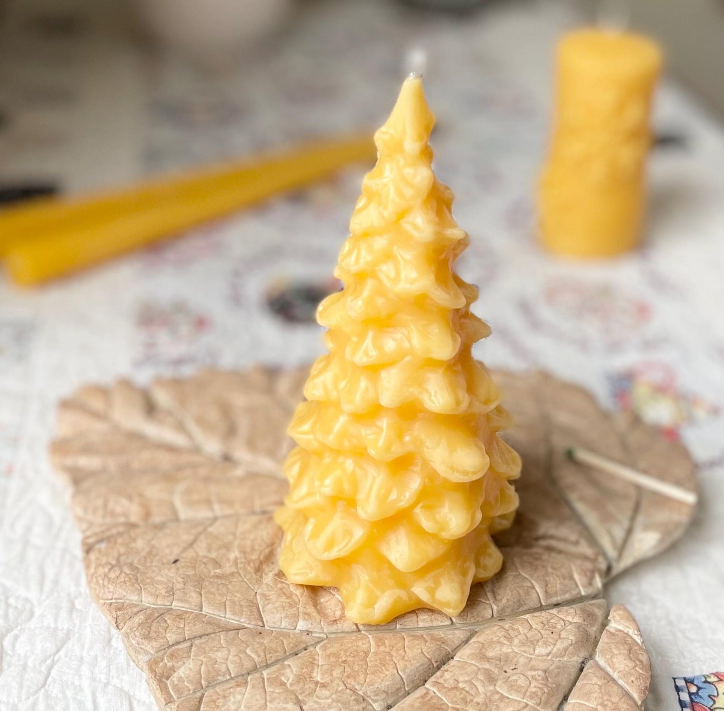Beeswax Tree Shape Candle