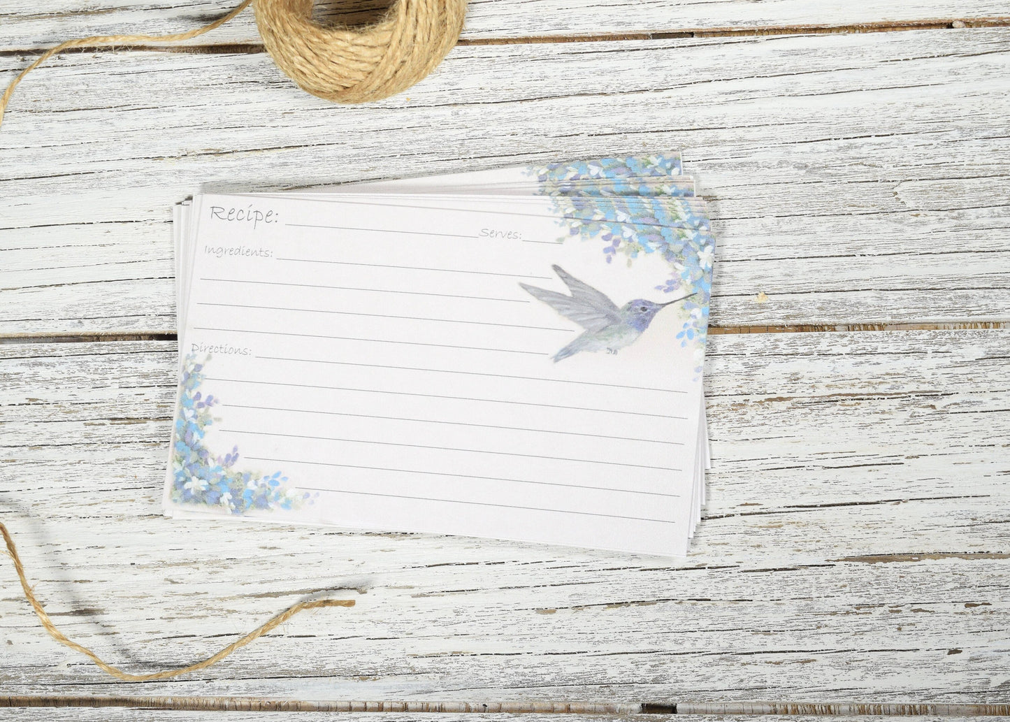 4"x6" Hummingbird Recipe Card