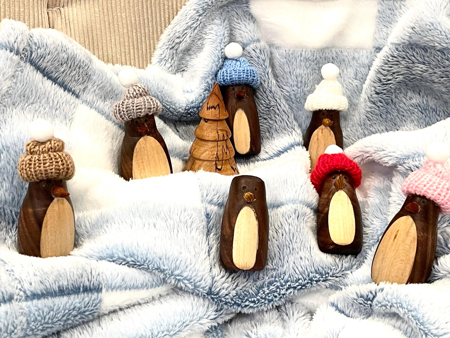 Wooden Penguin Decor