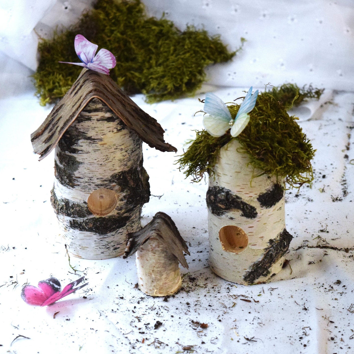 Decorative Birch Birdhouse