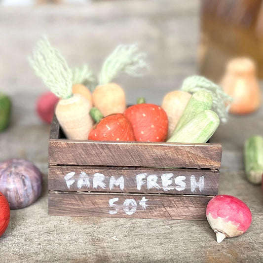 Wood Fruits and Veggies Decor