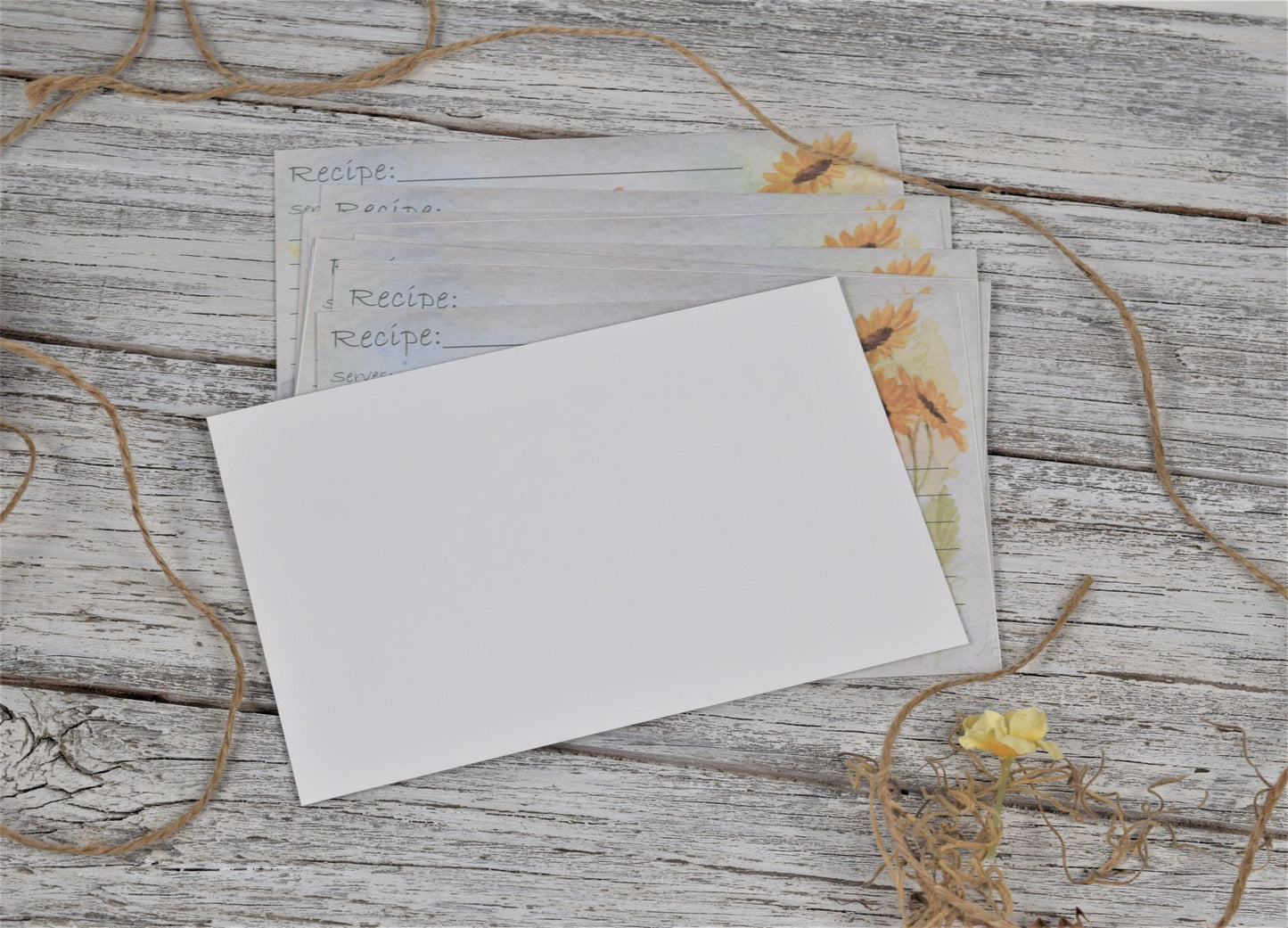 Sunflower Recipe Cards