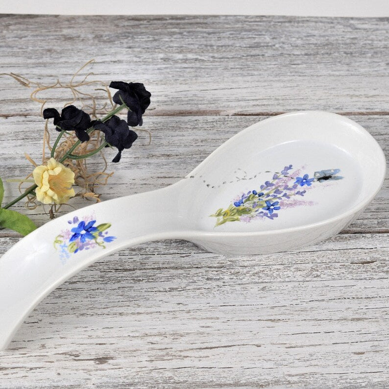 Floral Ceramic Spoon Rest